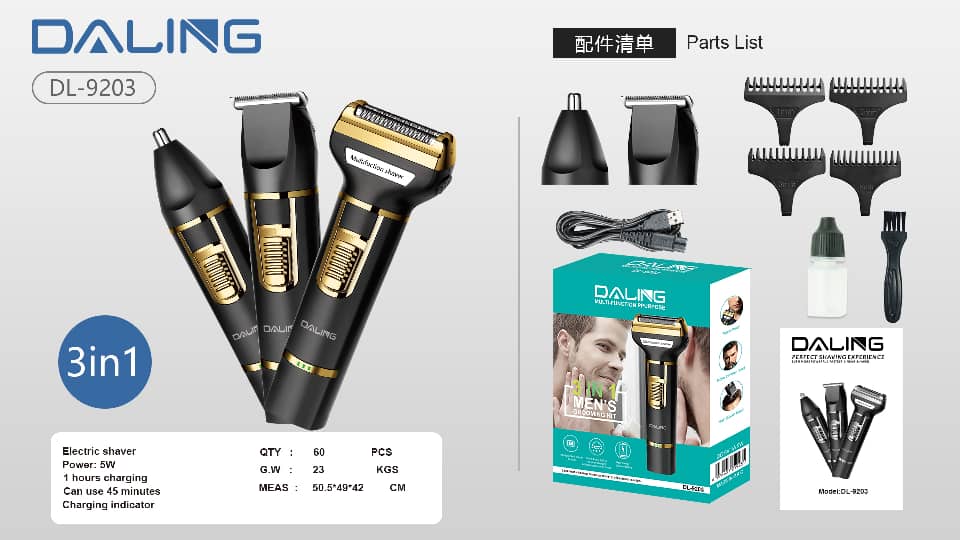 ✂️ tondeuse Électrique 3 en 1 daling dl 9203 ✂️ ✂️ tondeuse Électrique 3 en 1 daling dl 9203 ✂️